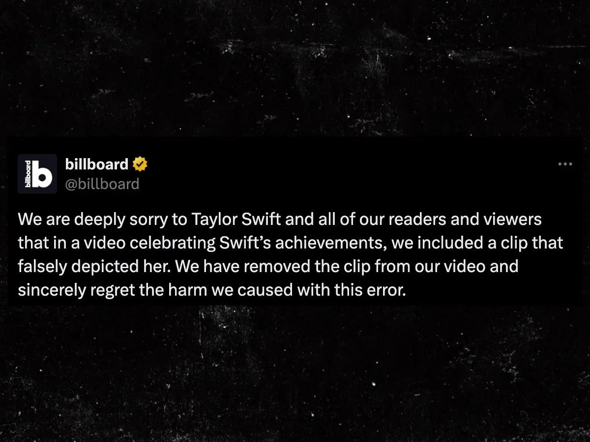 Billboard apology